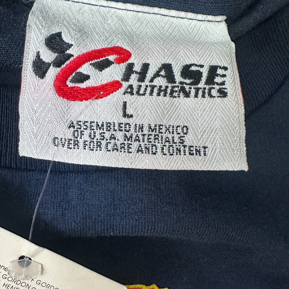 Vintage Chase‎ Authentics Jeff Gordon NASCAR T-Shirt Blue Men’s Large 1999 New - Picture 8 of 12